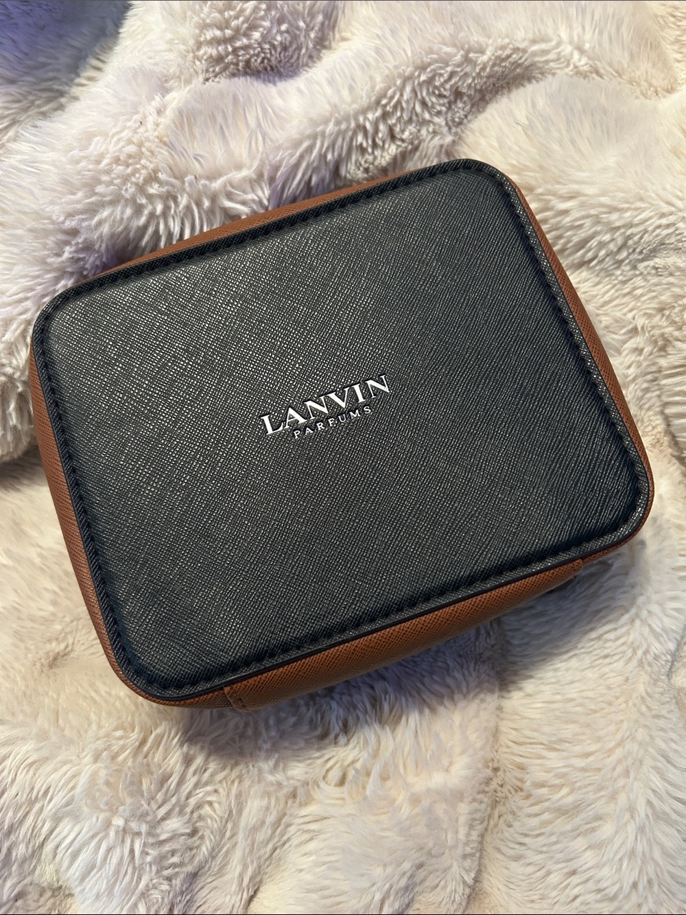 Lanvin Black and Brown Men's Toiletry Case